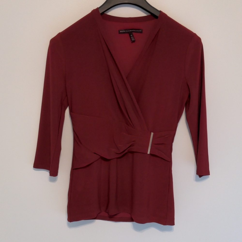 🌈3 for $12 🌈 WHBM V Neck 3/4 Sleeve Top NWT